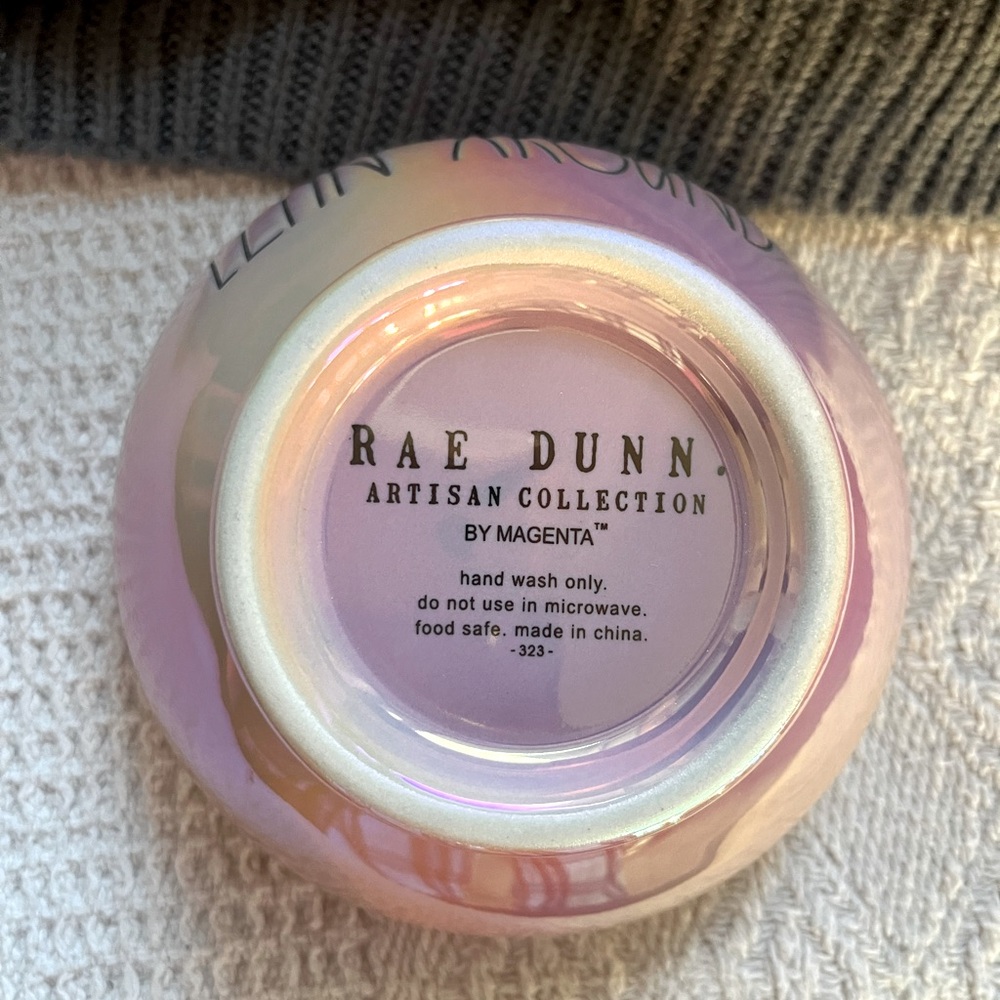 Brand New Elfin Around Small Pink Bowl chrome iridescent shiny!